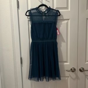 NWT Xhilaration Women’s dress, size S, sleeveless, sheer neckline.